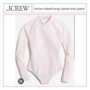 NWT J.CREW One Piece Bathing Suit Surfsuit Size 24 Active Ribbed Long Sleeve